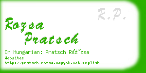 rozsa pratsch business card